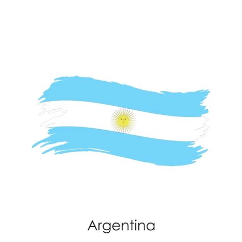 Premium Vector Vector Flag Of Argentina With Brush Stroke
