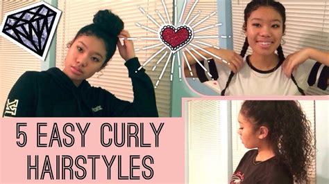 5 Easy Curly Hairstyles Youtube