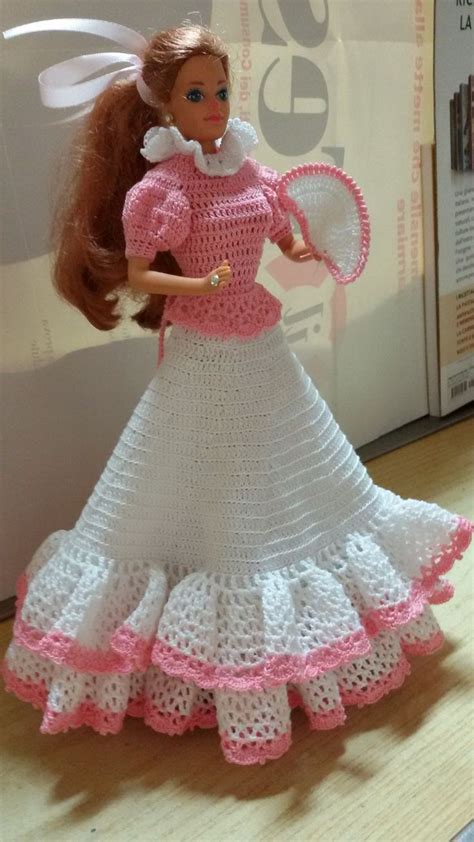 pin by luigina ferramosca on vestiti barbie crochet doll dress barbie crochet gown crochet