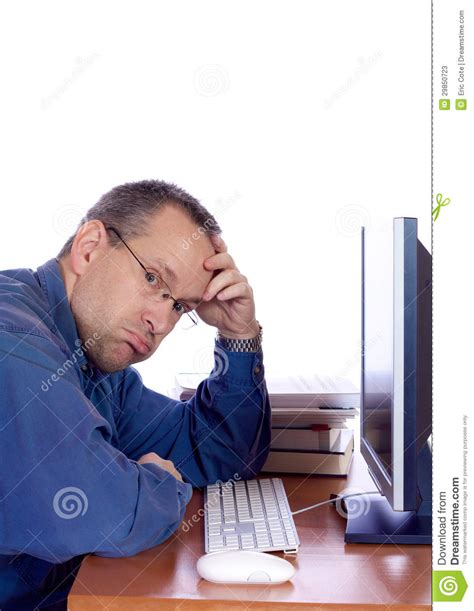 Tired Computer Guy Stock Photos Image 29850723