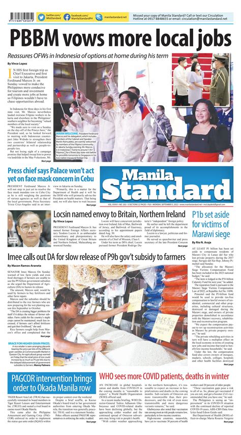 Manila Standard - 2022 September 5 - Monday by Manila Standard - Issuu