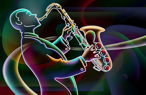 1080p Free Download Saxophone Neon Nice Music Hd Wallpaper Peakpx