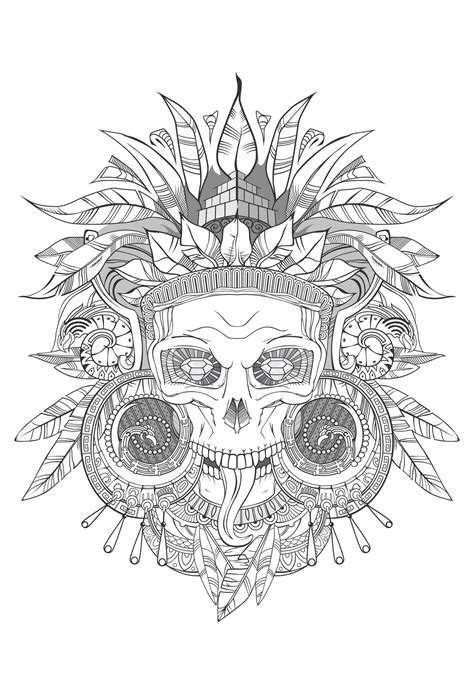 Coloring Pages For Adults Skulls