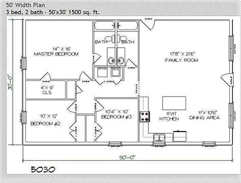 2 Bedroom Barndominium With Loft Floor Plans