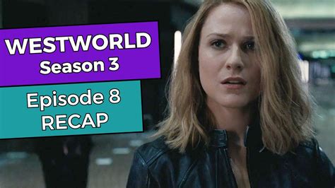 .the purpose of this drama is just for entertaining to watch it when you have free time and feeling bored.if u dont like it then why u still here.why u always waiting for the next episode. Westworld: Season 3 - Episode 8 RECAP - YouTube