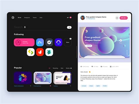 Dribbble Redesign Experiment by Fred Zachinov for Shakuro on Dribbble