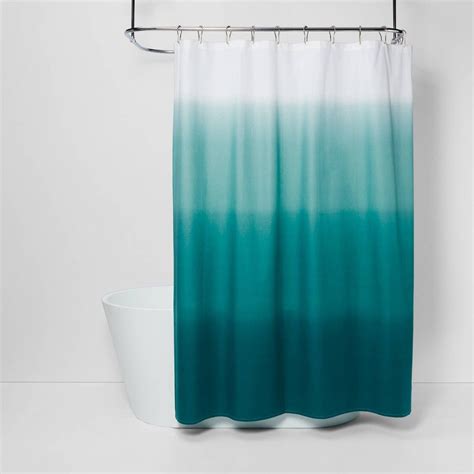 Ombre Shower Curtain Seafoam Green Threshold In Teal Shower Curtains Ombre Shower