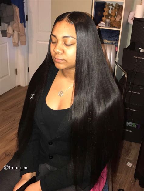 Follow Tropicm For More ️ Straight Hairstyles Weave Hairstyles