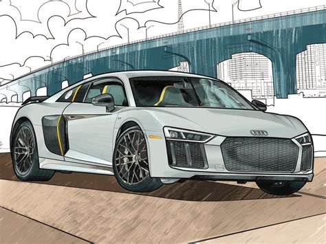 Audi R8 Coloring Pages