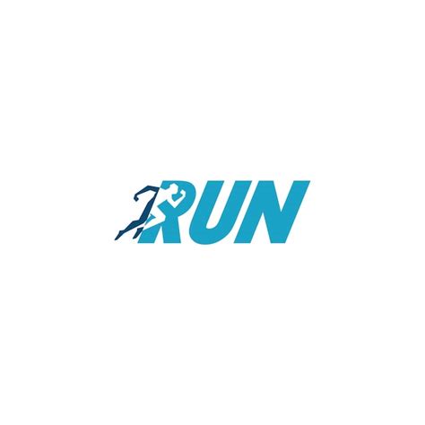 Premium Vector Wordmark Logo Run Man Logo Running Logo Vector
