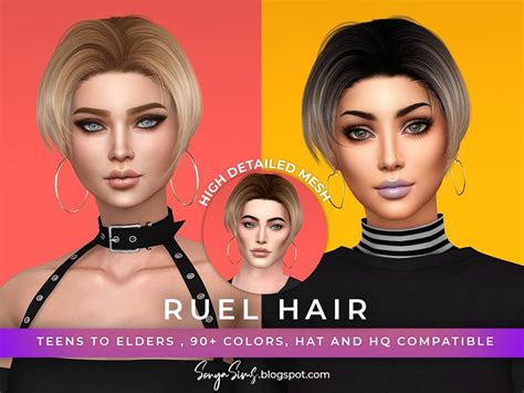 Sonyasims Ruel Hair Females The Sims 4 Catalog
