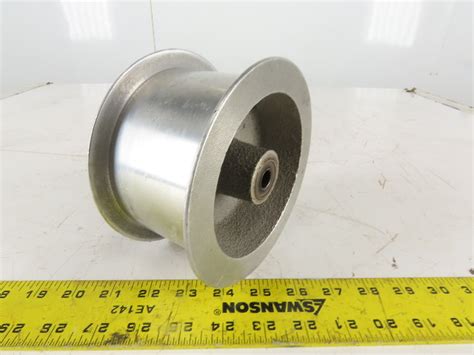6 Od X 3 Tracking Groove Flat Belt Idler Pulley Cast Aluminum 1 18