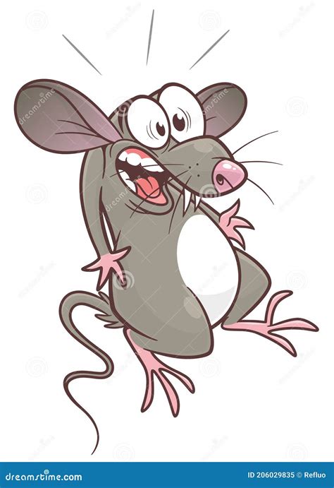 Scared Mouse Pest Stock Vector Illustration Of Rodent 206029835