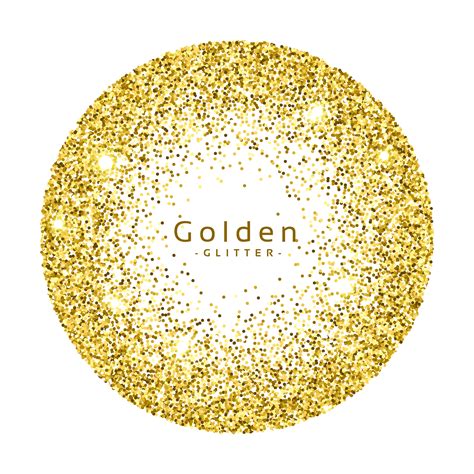 Gold Glitter Circle Frame Vector Background Download Free Vector Art
