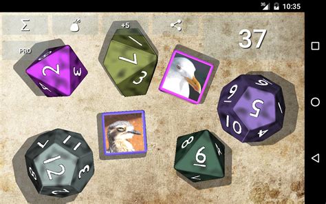 There is a glut of different dice roller apps on ios and android, though one of the most popular is rpg simple dice (android only), which has a basic layout of dnd. DnDice - 3D RPG Dice Roller - Android Apps on Google Play