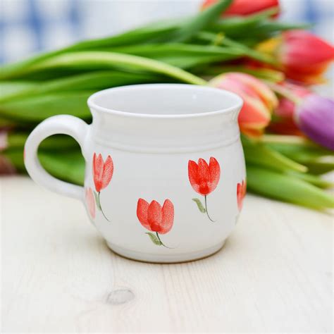 Handmade Tulip Tea Cup By Terry Pottery Notonthehighstreet Com