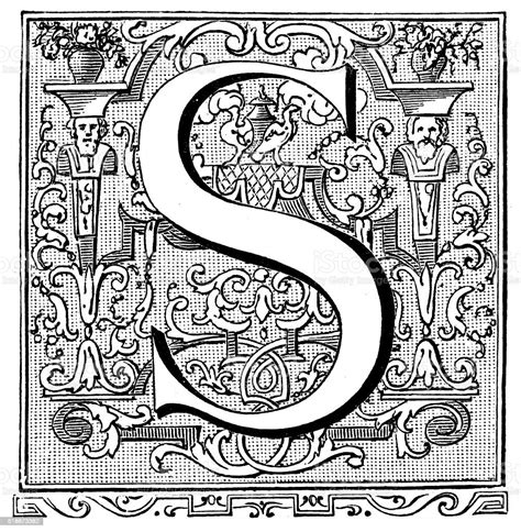 Antique Illustration Of Ornate Letter S Stock Illustration Download