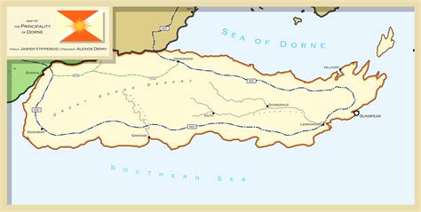 Map Of Dorne Modern Got By Maonsie On Deviantart