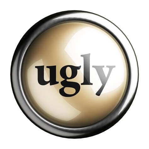 Ugly Word On Isolated Button 6362994 Stock Photo At Vecteezy