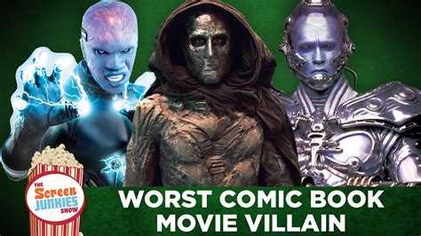 Based on comic book (20) explosion (19) violence (19) cult film (18) falling from height (18) good versus evil (18) superhero (18) action hero (17) blockbuster (17) hand to hand combat (17) murder (17) death (16) male protagonist (16) martial arts (16) my favorite horror movies of all time. The Worst Comic Book Movie Villain Ever! - YouTube