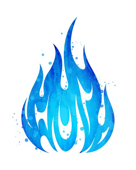 Free Watercolor Painted Blazing Red Flame Fire Fireball Illustration