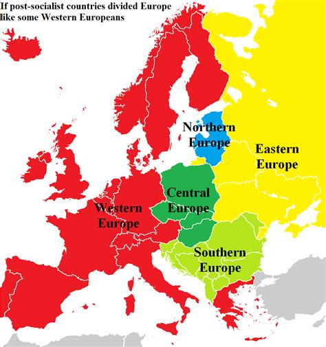 If post-socialist countries divided Europe like some ...
