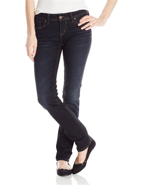 Silver Jeans Womens Aiko Mid Straight Leg Jean Indigo X Continue To The Product At The