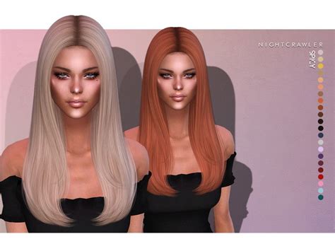 The Sims Resource Spicy Hair By Nightcrawler Sims 4 Hairs In 2021