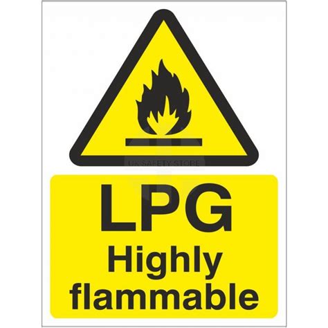 Lpg Highly Flammable Sign Uk Safety Store