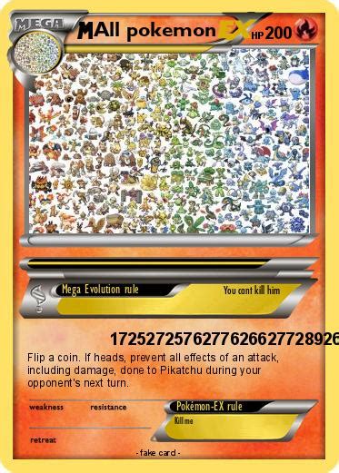 Pokémon All Pokemon 182 182 17252725762776266277289262 My Pokemon Card