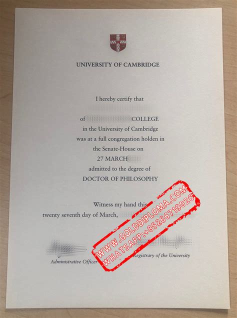 How Can Buy University Of Cambridge Doctor Fake Degree Buy Fake