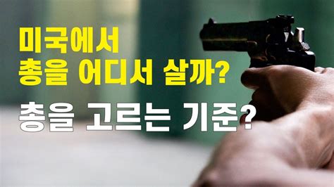 한국 사람들은 총을 두려워하는데 미국에서는 총이 필요하다 미국에서 총은 어디서 살까 총을 고르는 기준 미국 생활