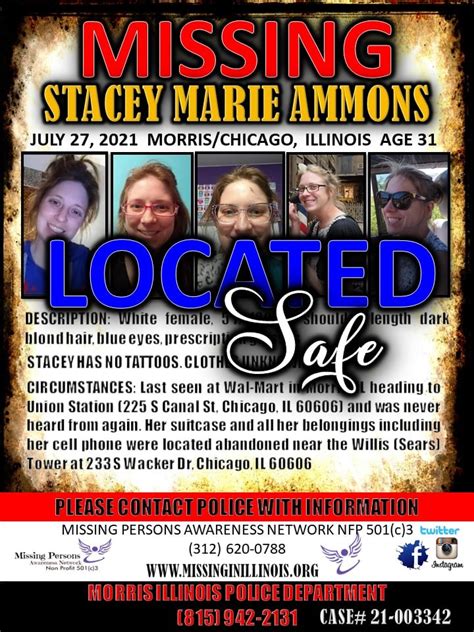 Update Stacey Missing Person Awareness Network Nfp