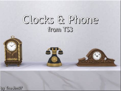 Mod The Sims Clocks And Phone From Ts3 Sims 4 Sims Clock