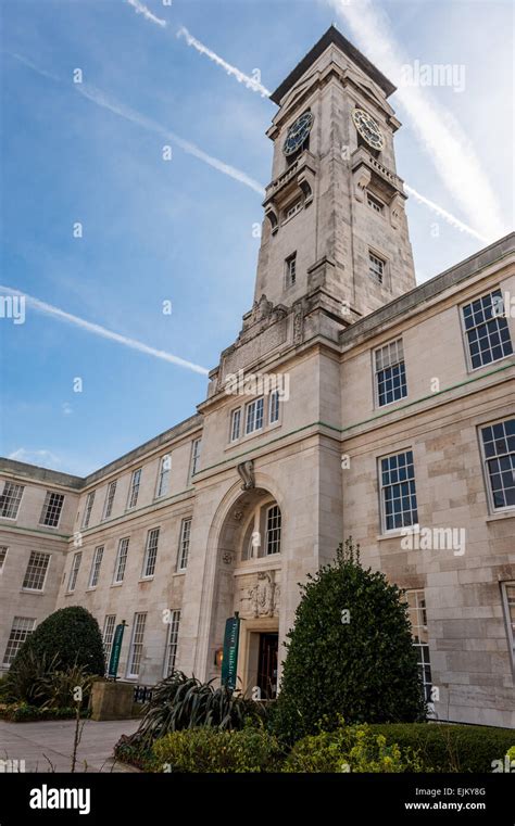 The Clock Tower Above The Trent Building Nottingham University Stock