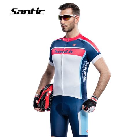 Santic Cycling Jersey Sets Men Short Sleeve Bike Clothing Bicycle Wear Kit 4d Coolmax Padded