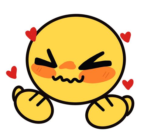 Excited Reaction With Little Hearts Discord Emojiemote For Your Discord Server Browse