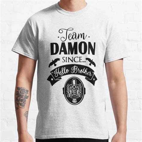Vampire Diaries T Shirts Team Damon Salvatore Classic T Shirt Rb1312