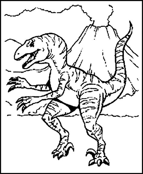 61 Jurassic Park Raptor Coloring Pages Heartof Cotton Candy