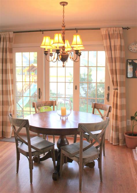 Window treatment ideas for patio doors. sliding glass door curtain ideas...love the country chairs ...