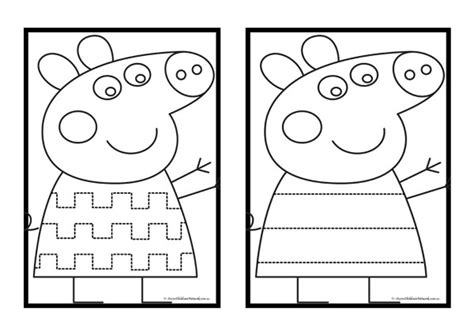 Peppa Pig Tracing Lines Aussie Childcare Network
