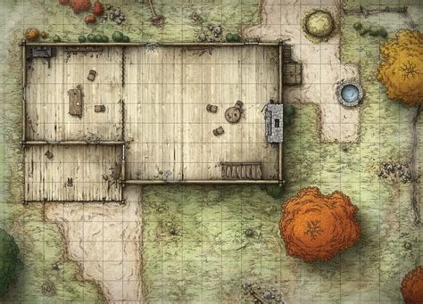 Mikeschley Abandoned Cabin Battlemap Tabletop Rpg Maps