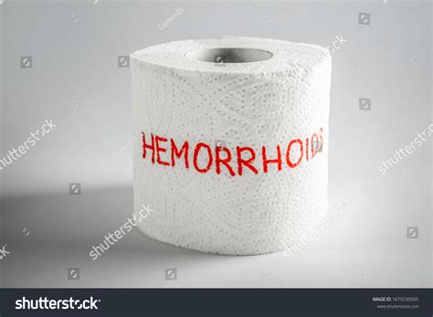Toilet Paper Roll Word Hemorrhoids Isolated Stock Photo 1675530505