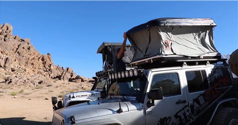 As for a tent, a hard shell is easier and quicker to deploy than a soft shell. Hard Shell Roof Top Tent Jeep Wrangler - Latest Rooftop Ideas
