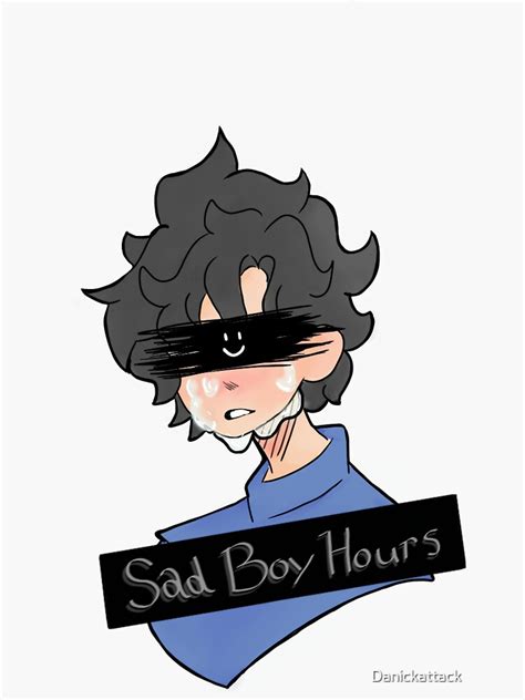 Sad Boy Hours Sticker By Danickattack Redbubble