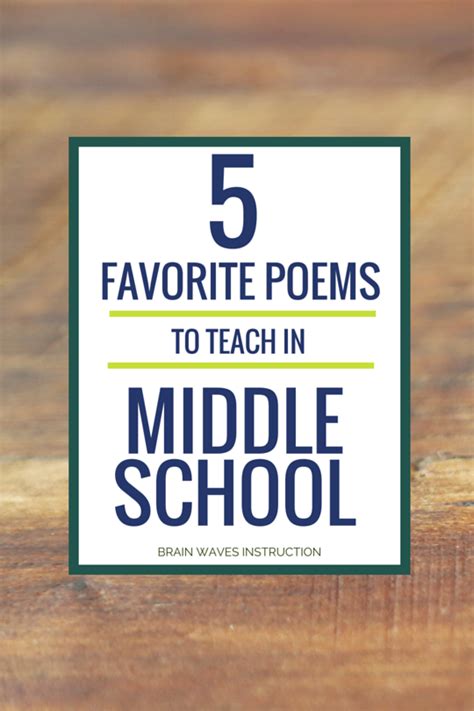 Brain Waves Instruction Favorite Poems For Middle School