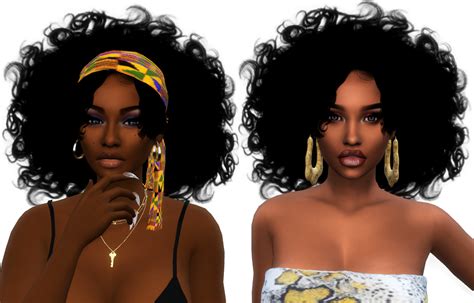 Mya Messy Curly Fro Sims Hair Sims Black Hair Sims Mods