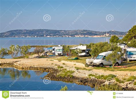 Camping by the Sea in Croatia Stock Photo - Image of adventure, camping