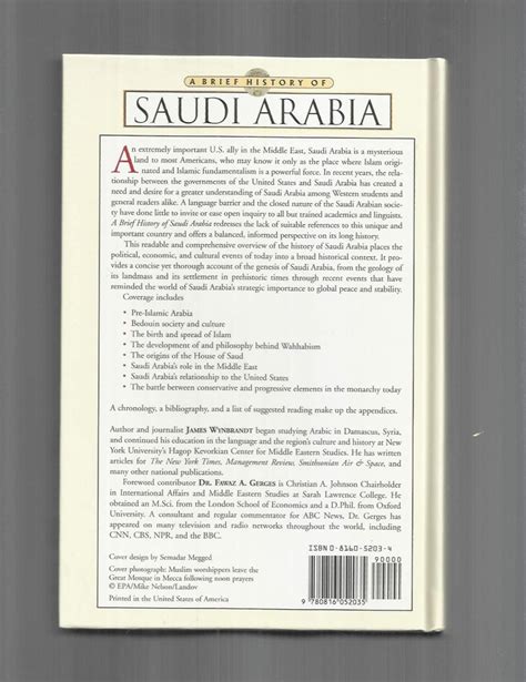 A Brief History Of Saudi Arabia Foreword By Fawaz A Gerges By Wynbrandt James 2004 Chris