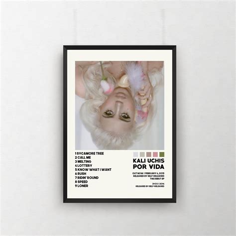 Kali Uchis Posters Por Vida Poster Album Cover Poster Sold By